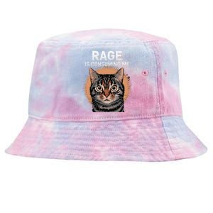 Rage Is Consuming Me Silly Staring Cat Meme Tie-Dyed Bucket Hat