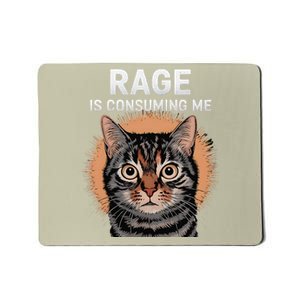 Rage Is Consuming Me Silly Staring Cat Meme Mousepad