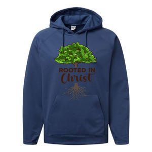 Rooted In Christ Theology Jesus Christ Christian Faith Performance Fleece Hoodie