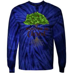 Rooted In Christ Theology Jesus Christ Christian Faith Tie-Dye Long Sleeve Shirt