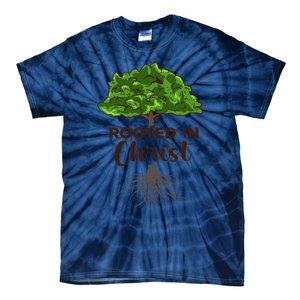 Rooted In Christ Theology Jesus Christ Christian Faith Tie-Dye T-Shirt