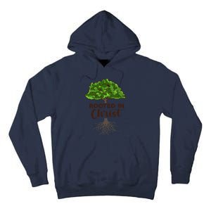 Rooted In Christ Theology Jesus Christ Christian Faith Tall Hoodie