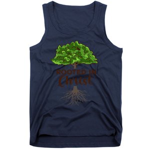 Rooted In Christ Theology Jesus Christ Christian Faith Tank Top