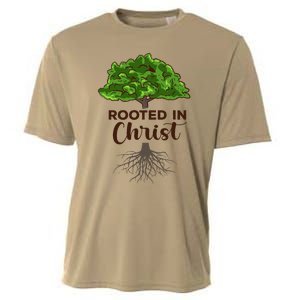 Rooted In Christ Theology Jesus Christ Christian Faith Cooling Performance Crew T-Shirt