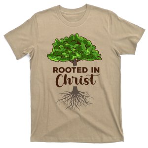 Rooted In Christ Theology Jesus Christ Christian Faith T-Shirt