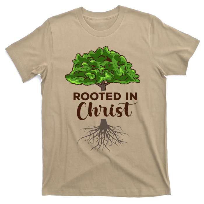 Rooted In Christ Theology Jesus Christ Christian Faith T-Shirt