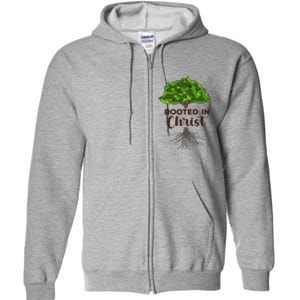 Rooted In Christ Theology Jesus Christ Christian Faith Full Zip Hoodie