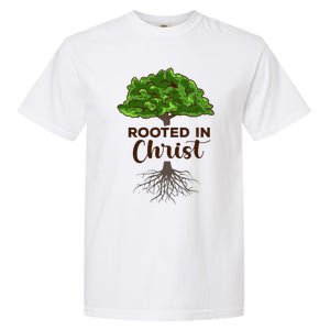 Rooted In Christ Theology Jesus Christ Christian Faith Garment-Dyed Heavyweight T-Shirt