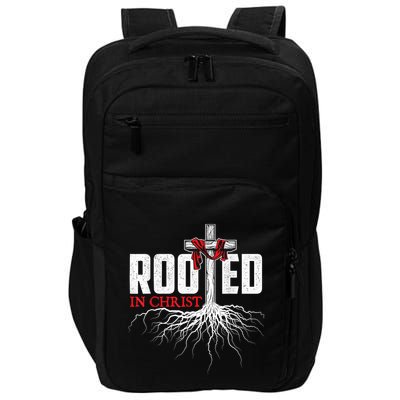 Rooted In Christ Christian Faith Religious Jesus Christ Impact Tech Backpack
