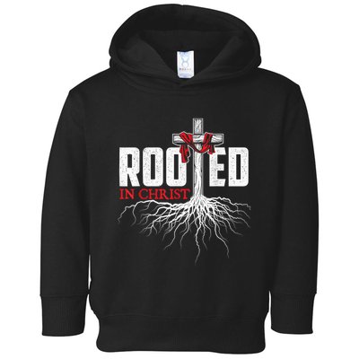 Rooted In Christ Christian Faith Religious Jesus Christ Toddler Hoodie