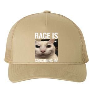 Rage Is Consuming Me Funny Cat Meme Yupoong Adult 5-Panel Trucker Hat