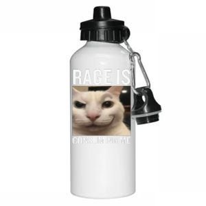 Rage Is Consuming Me Funny Cat Meme Aluminum Water Bottle