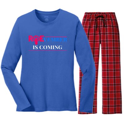 Roevember Is Coming Women's Long Sleeve Flannel Pajama Set 