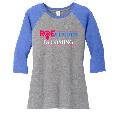 Roevember Is Coming Women's Tri-Blend 3/4-Sleeve Raglan Shirt