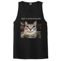 Rage Is Consuming Me Silly Staring Cat Meme Gift PosiCharge Competitor Tank