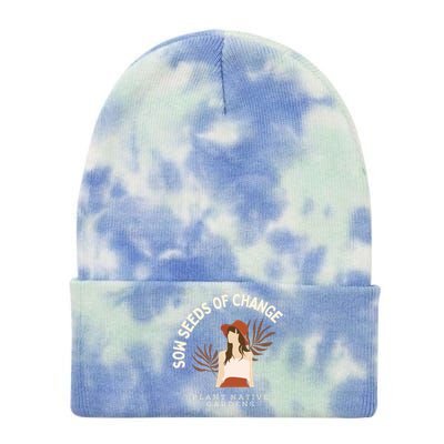 Rooted In Change: National Gardening Day Edition Gift Tie Dye 12in Knit Beanie