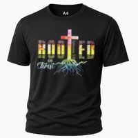 Rooted In Christ Christian Religious Christian Cooling Performance Crew T-Shirt