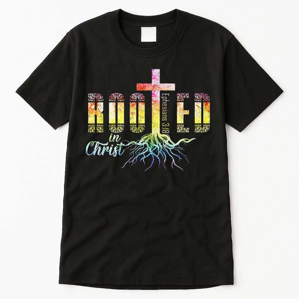 Rooted In Christ Christian Religious Christian Tall T-Shirt