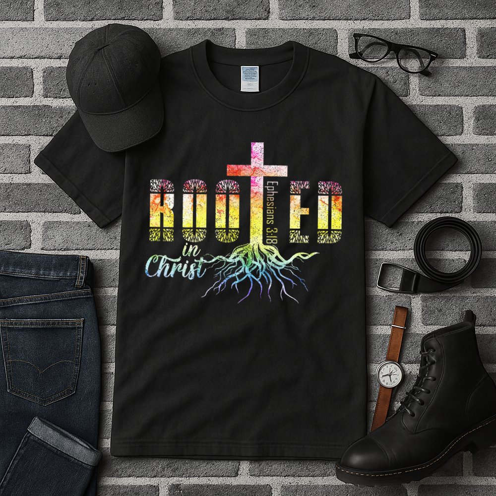 Rooted In Christ Christian Religious Christian Tall T-Shirt