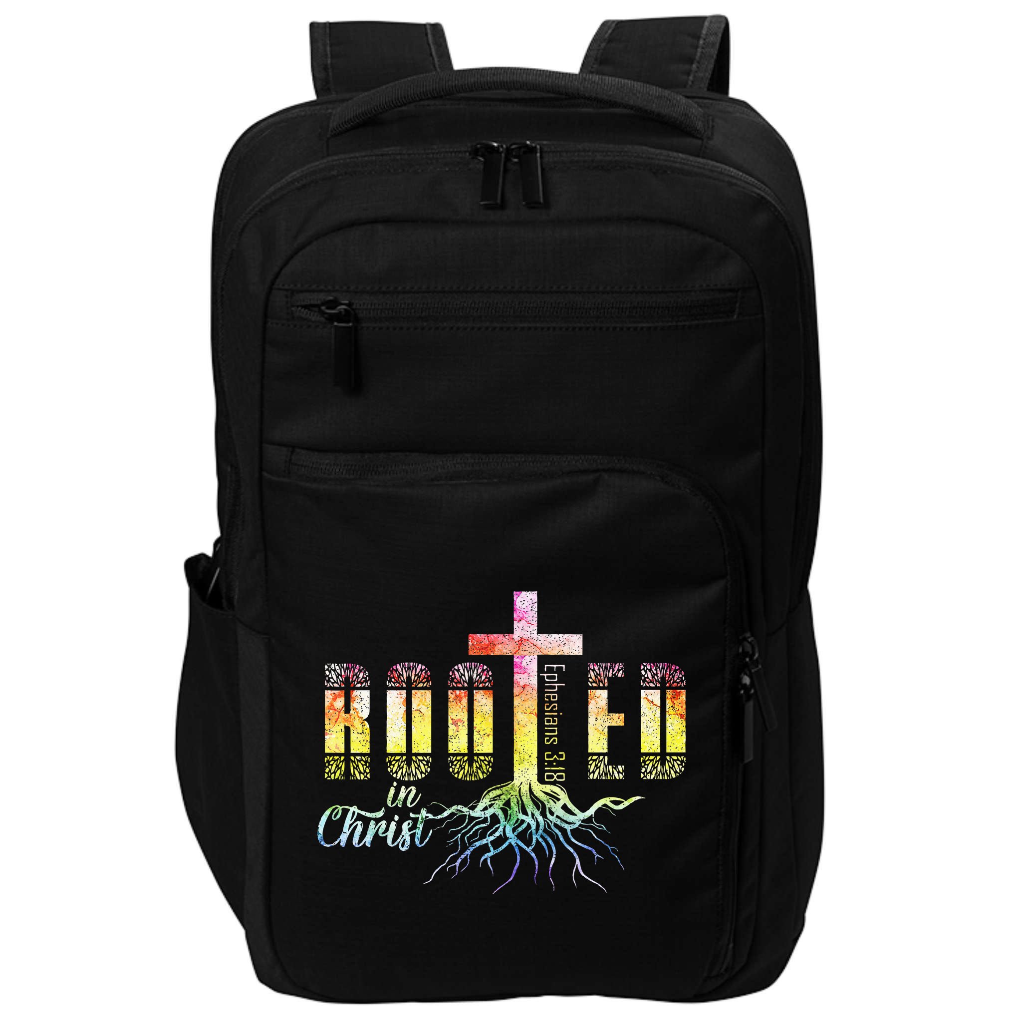 Rooted In Christ Christian Religious Christian Impact Tech Backpack