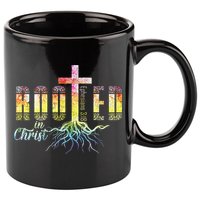 Rooted In Christ Christian Religious Christian 11oz C Handle Ceramic Mug