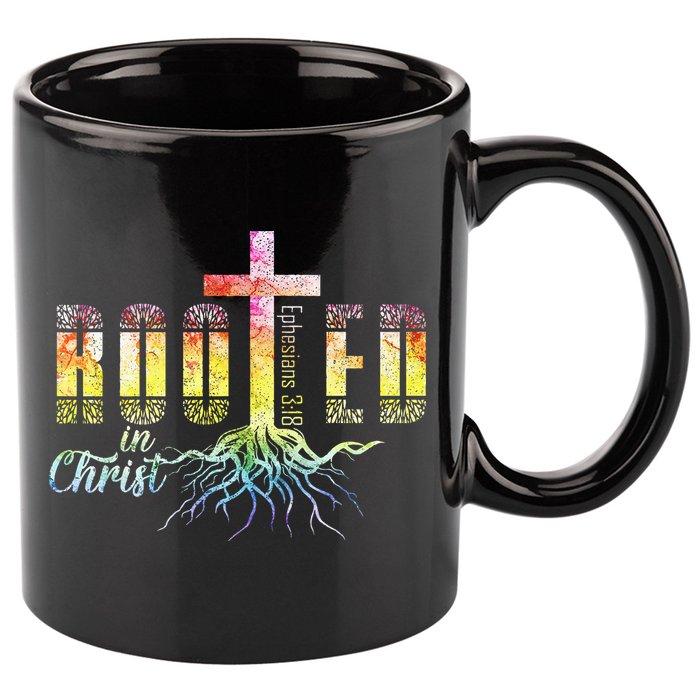 Rooted In Christ Christian Religious Christian 11oz C Handle Ceramic Mug