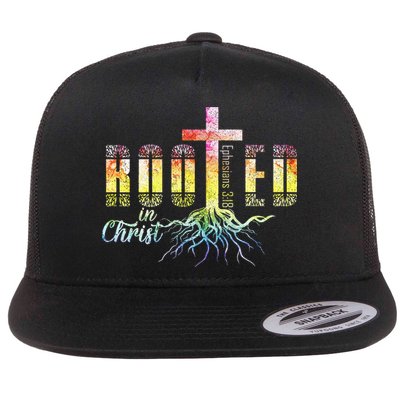 Rooted In Christ Christian Religious Christian Flatbill Hat