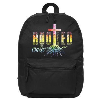 Rooted In Christ Christian Religious Christian 16 in Basic Backpack