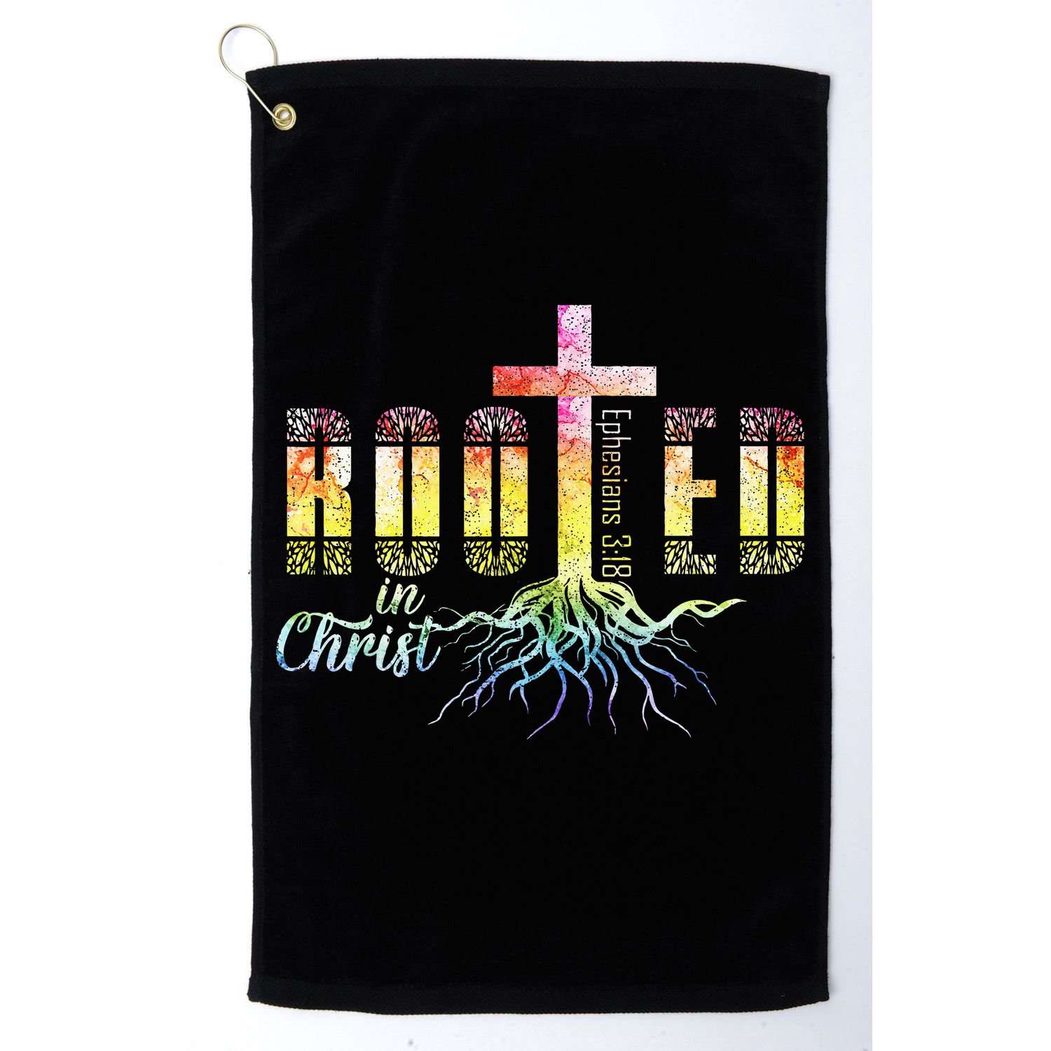 Rooted In Christ Christian Religious Christian Golf Towel
