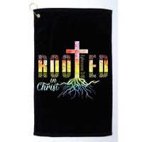 Rooted In Christ Christian Religious Christian Golf Towel