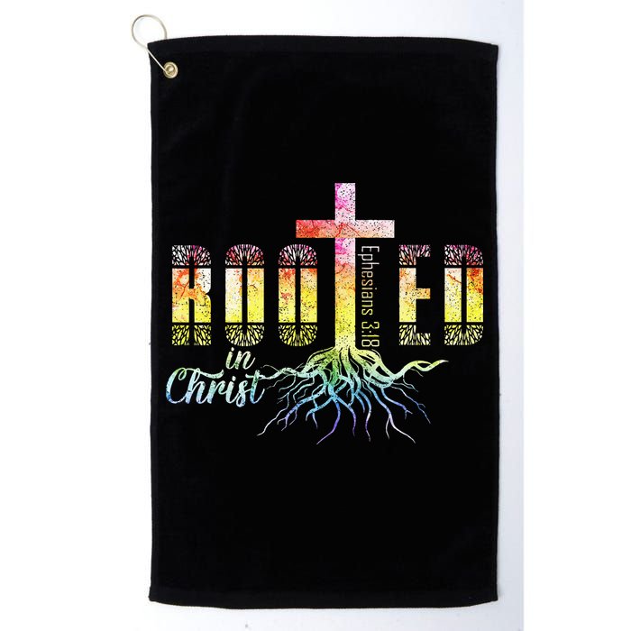 Rooted In Christ Christian Religious Christian Golf Towel