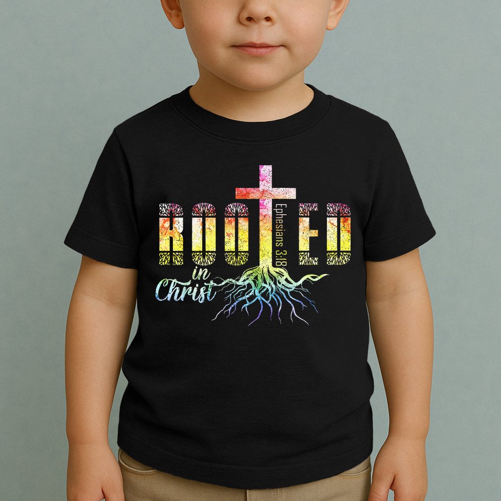 Rooted In Christ Christian Religious Christian Toddler T-Shirt