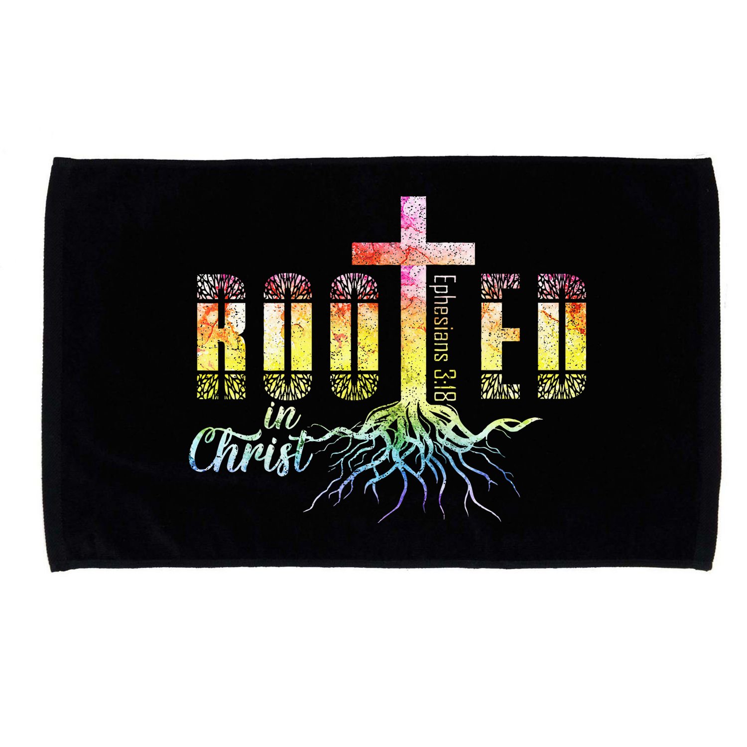 Rooted In Christ Christian Religious Christian Microfiber Hand Towel