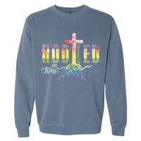 Rooted In Christ Christian Religious Christian Garment-Dyed Sweatshirt