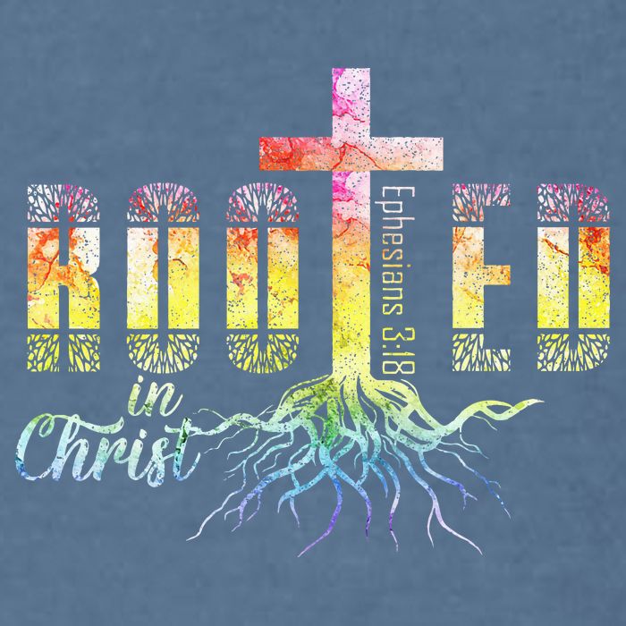 Rooted In Christ Christian Religious Christian Garment-Dyed Sweatshirt
