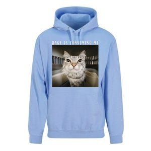 Rage Is Consuming Me Cat Meme Silly Kitten Cat Funny Meme Unisex Surf Hoodie