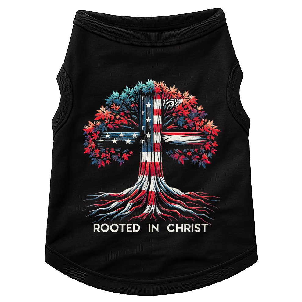Rooted In Christ Jesus Faith And Love Religious Jesus Lover Doggie Tank