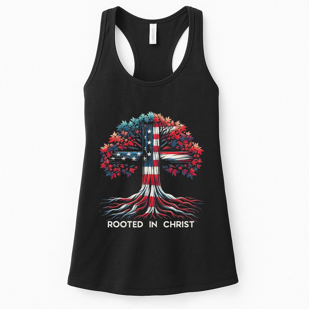 Rooted In Christ Jesus Faith And Love Religious Jesus Lover Womens Tank Top