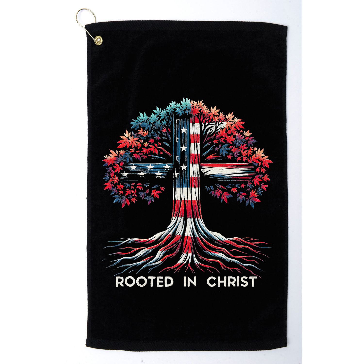 Rooted In Christ Jesus Faith And Love Religious Jesus Lover Golf Towel