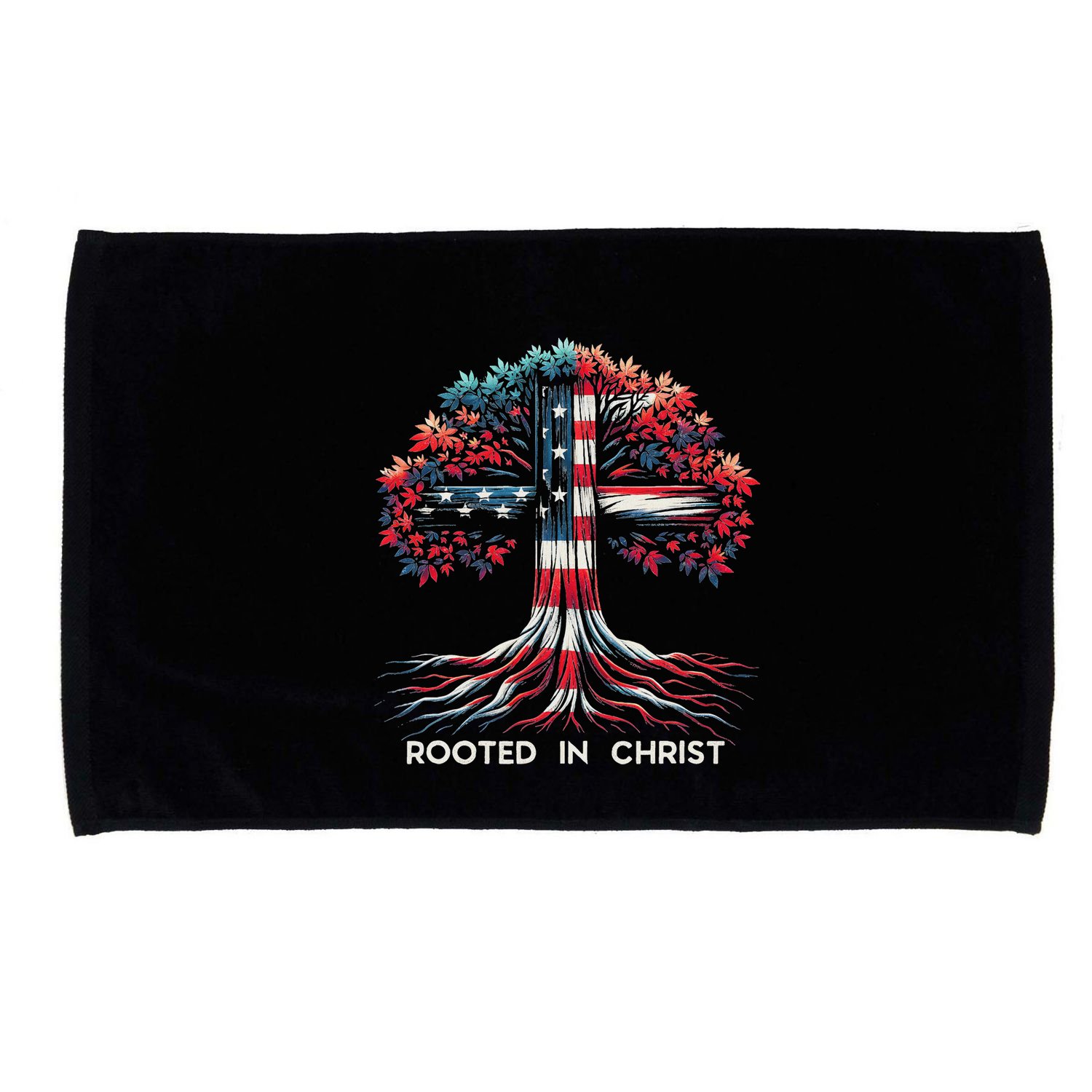 Rooted In Christ Jesus Faith And Love Religious Jesus Lover Microfiber Hand Towel