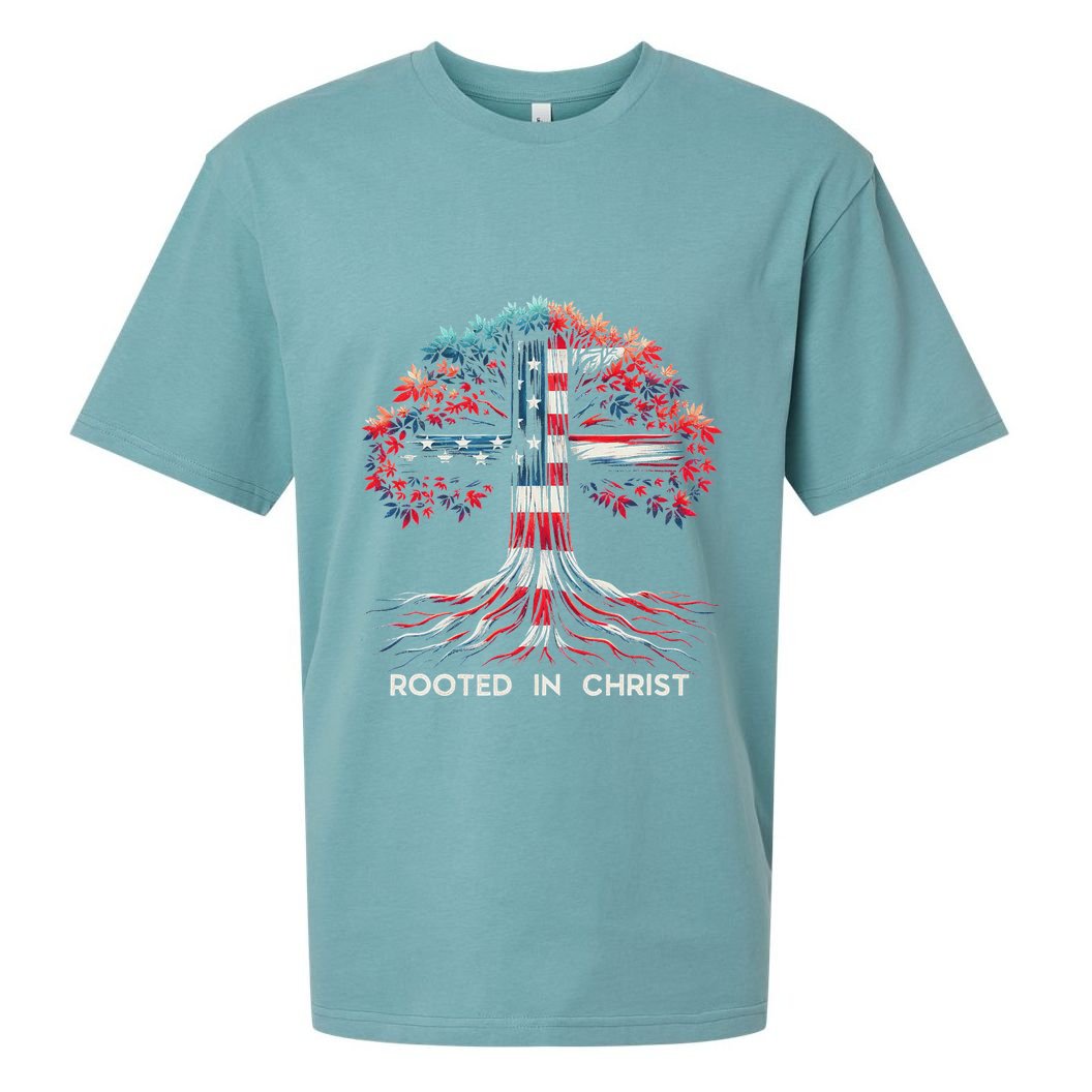 Rooted In Christ Jesus Faith And Love Religious Jesus Lover Sueded Cloud Jersey T-Shirt