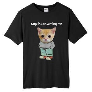 Rage Is Consuming Me Silly Cat Meme Tall Fusion ChromaSoft Performance T-Shirt