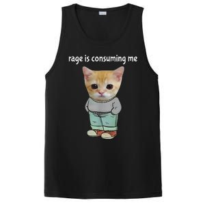 Rage Is Consuming Me Silly Cat Meme PosiCharge Competitor Tank