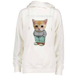 Rage Is Consuming Me Silly Cat Meme Womens Funnel Neck Pullover Hood