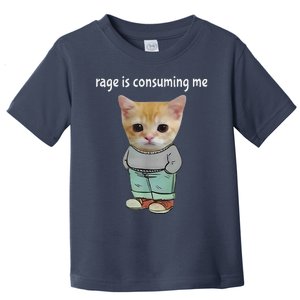 Rage Is Consuming Me Silly Cat Meme Toddler T-Shirt