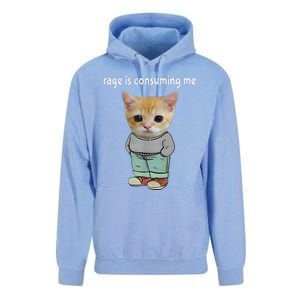 Rage Is Consuming Me Silly Cat Meme Unisex Surf Hoodie