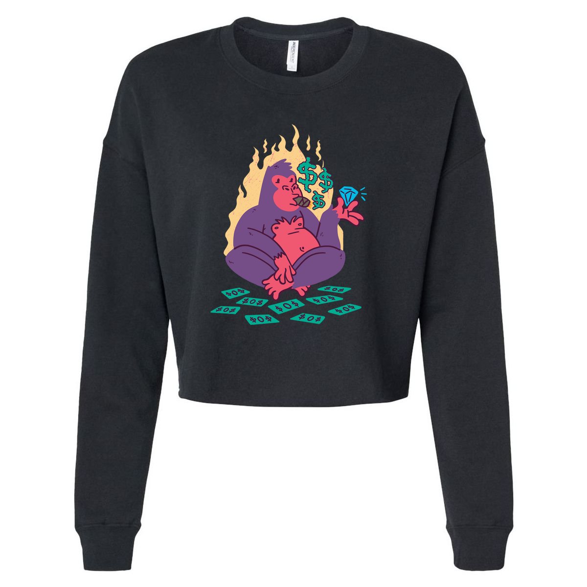 Rich Gorilla Cropped Pullover Crew