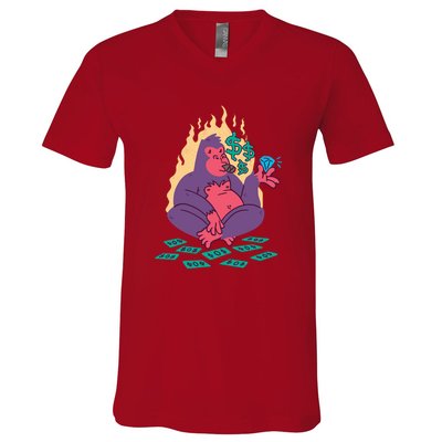 Rich Gorilla V-Neck T-Shirt