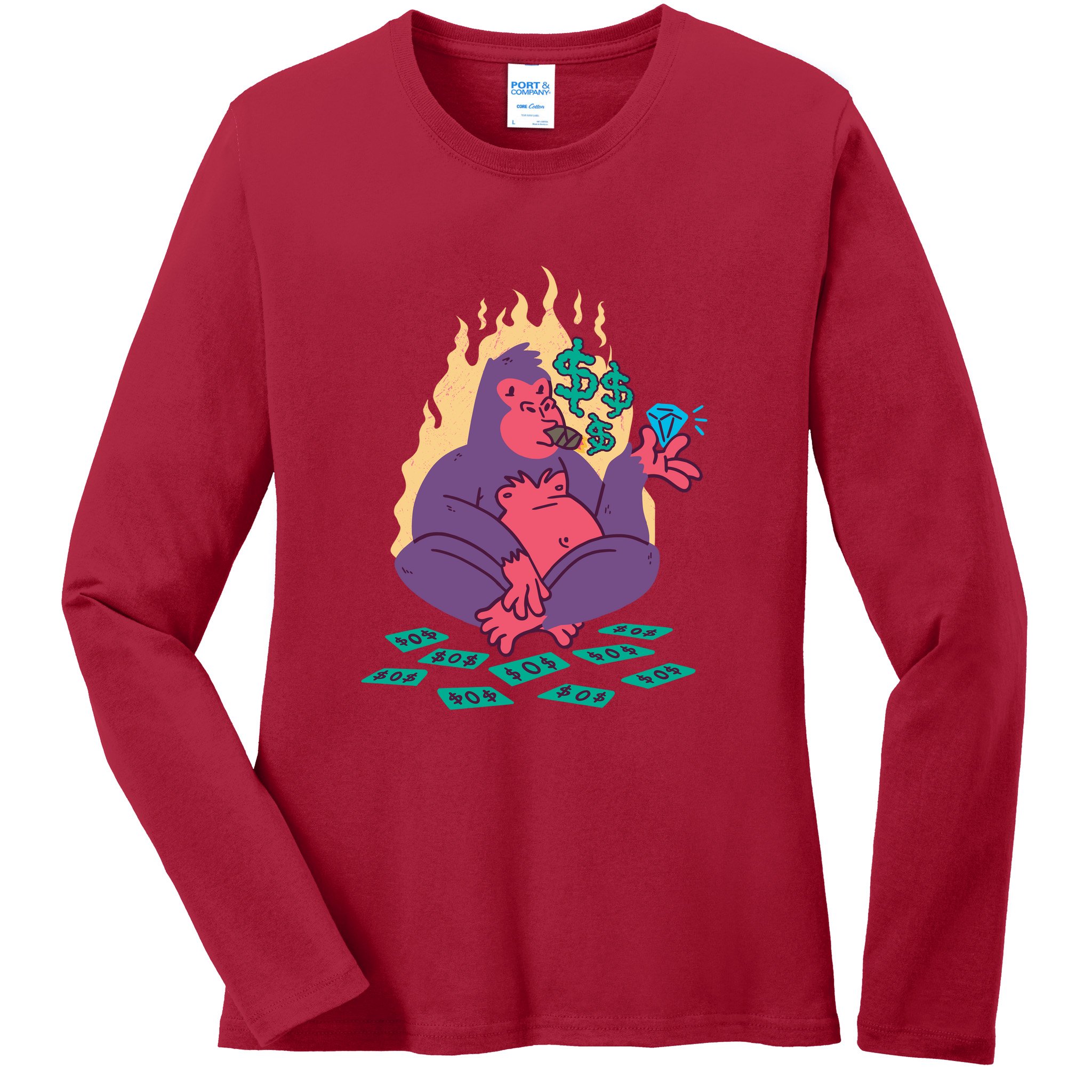 Rich Gorilla Ladies Long Sleeve Shirt