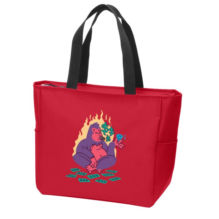 Rich Gorilla Zip Tote Bag